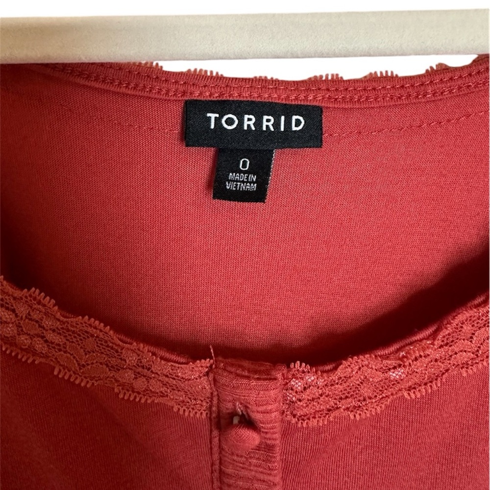 Torrid Rust Button-Front Top (Size Large) Nwot - image 6
